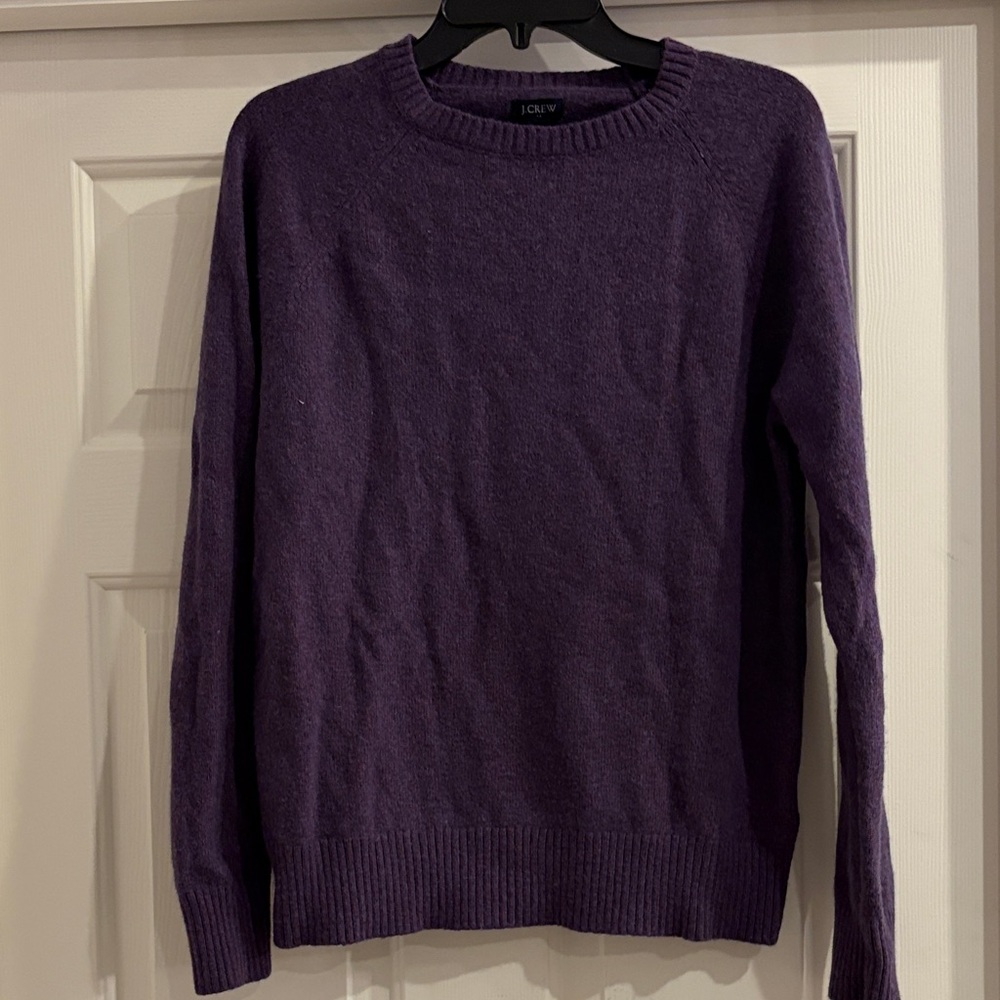 J. Crew Deep Purple Knit Sweater